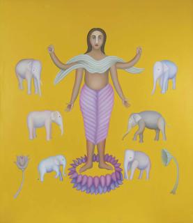 Manjit Bawa - Untitled (Gaja Lakshmi)