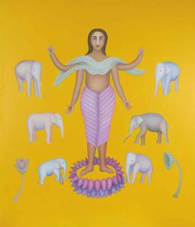 Manjit Bawa - Untitled (Gaja Lakshmi)