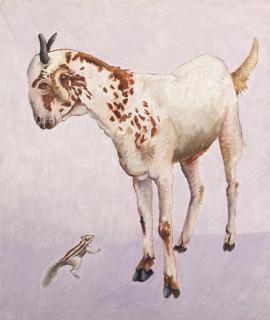 Manjit Bawa - Untitled (Goat and Squirrel)