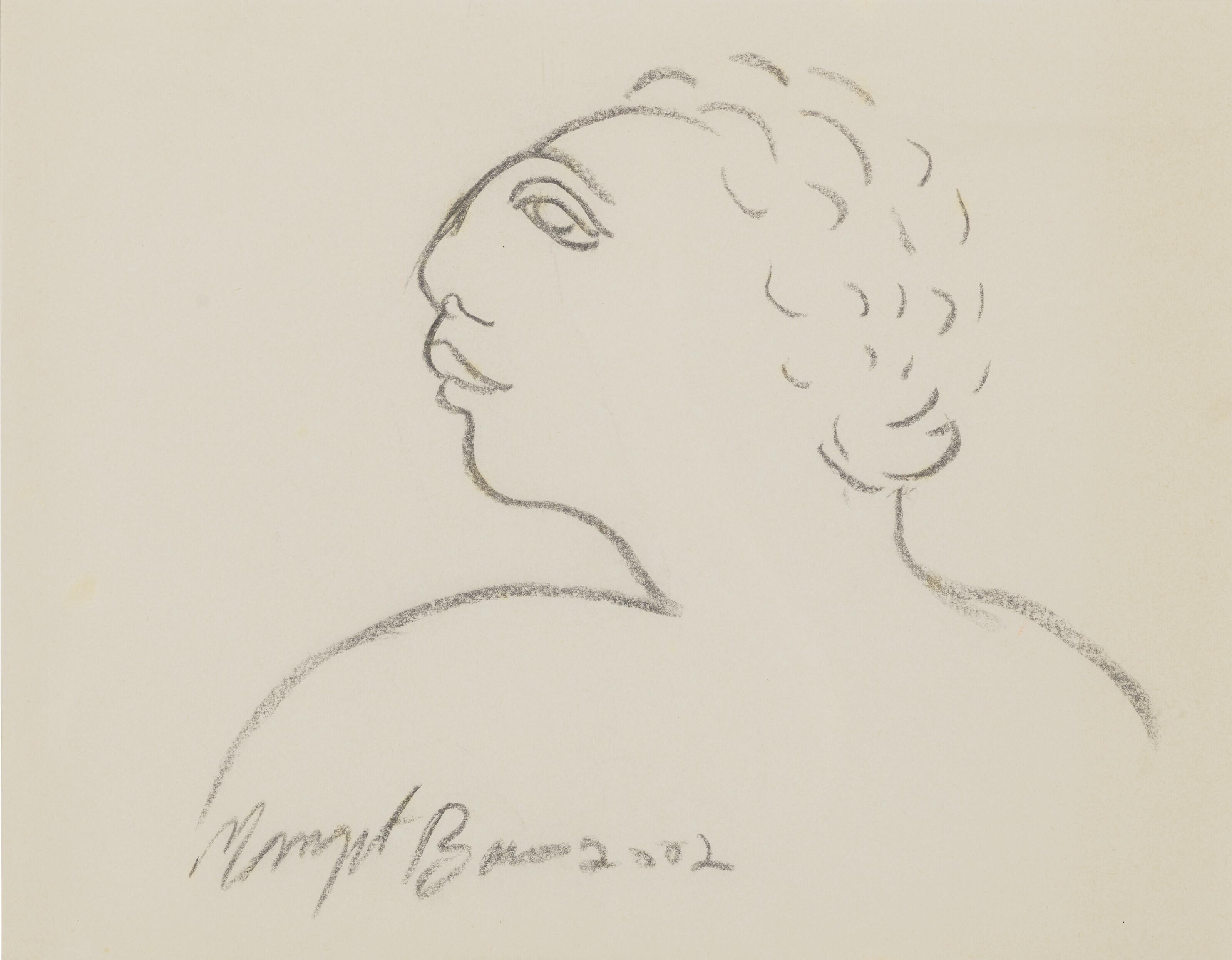 Manjit Bawa - Untitled (Head)