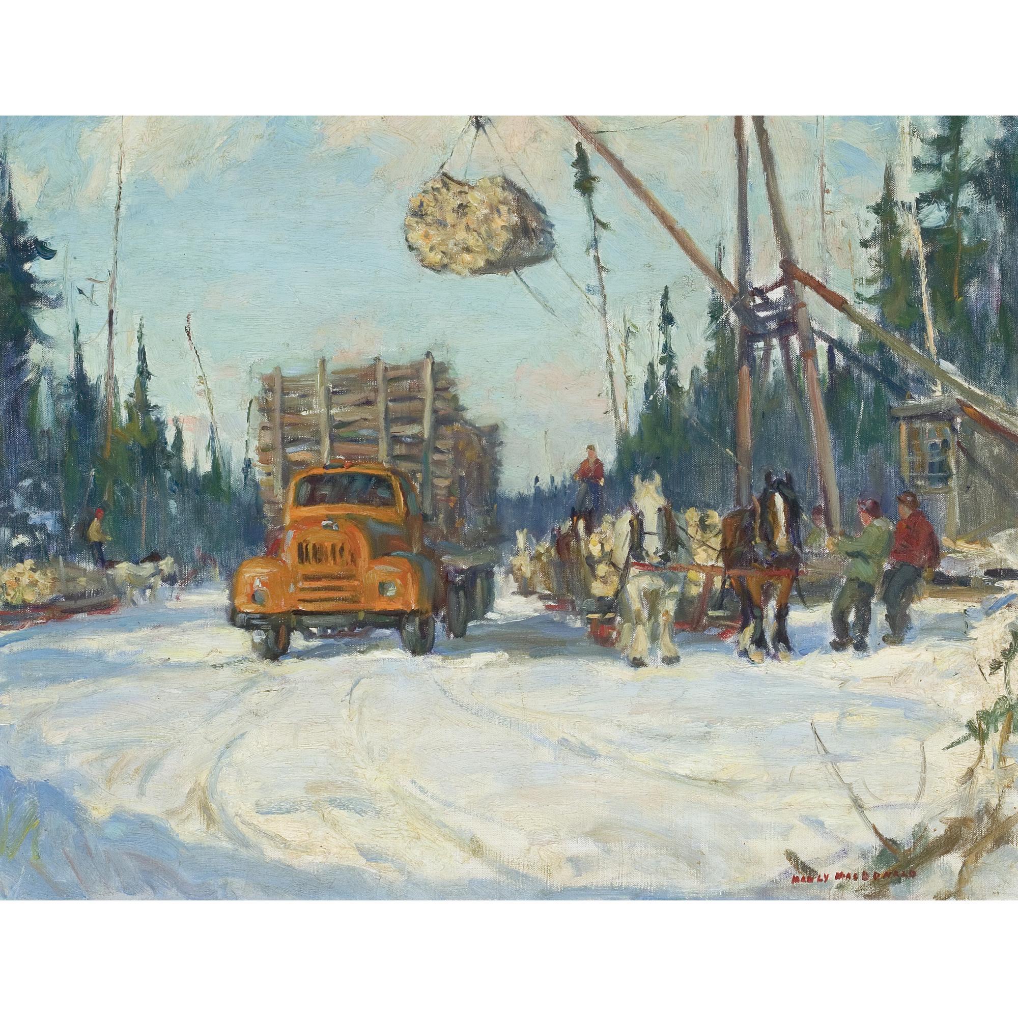 Manly Edward MacDonald - Loading The Logs