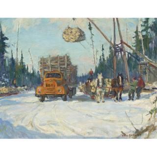 Manly Edward MacDonald - Loading The Logs