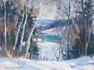 Manly Edward Macdonald - The Mill Stream; A Glimpse Of The Water Through The Trees