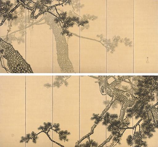 Mano Kyotei - Oimatsu (Old pine trees), 1927
