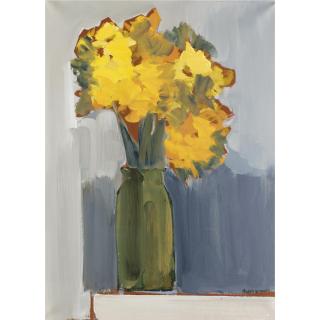 Manolis Calliyannis - Greek Still Life Of Daffodils