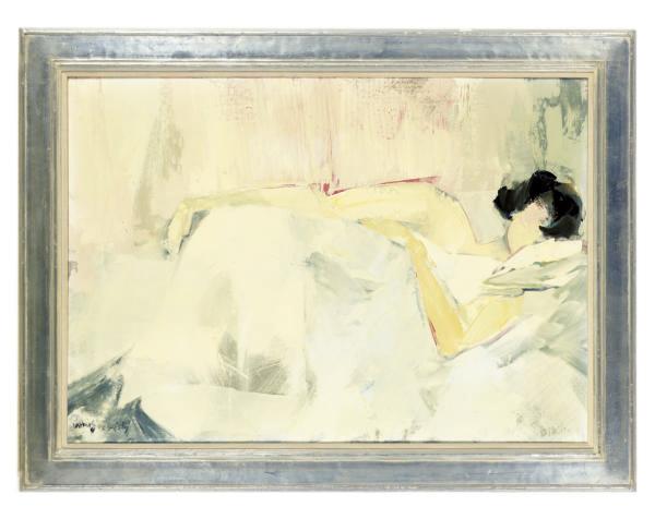 Manolis Calliyannis - Nu Au Repos Fond Rose