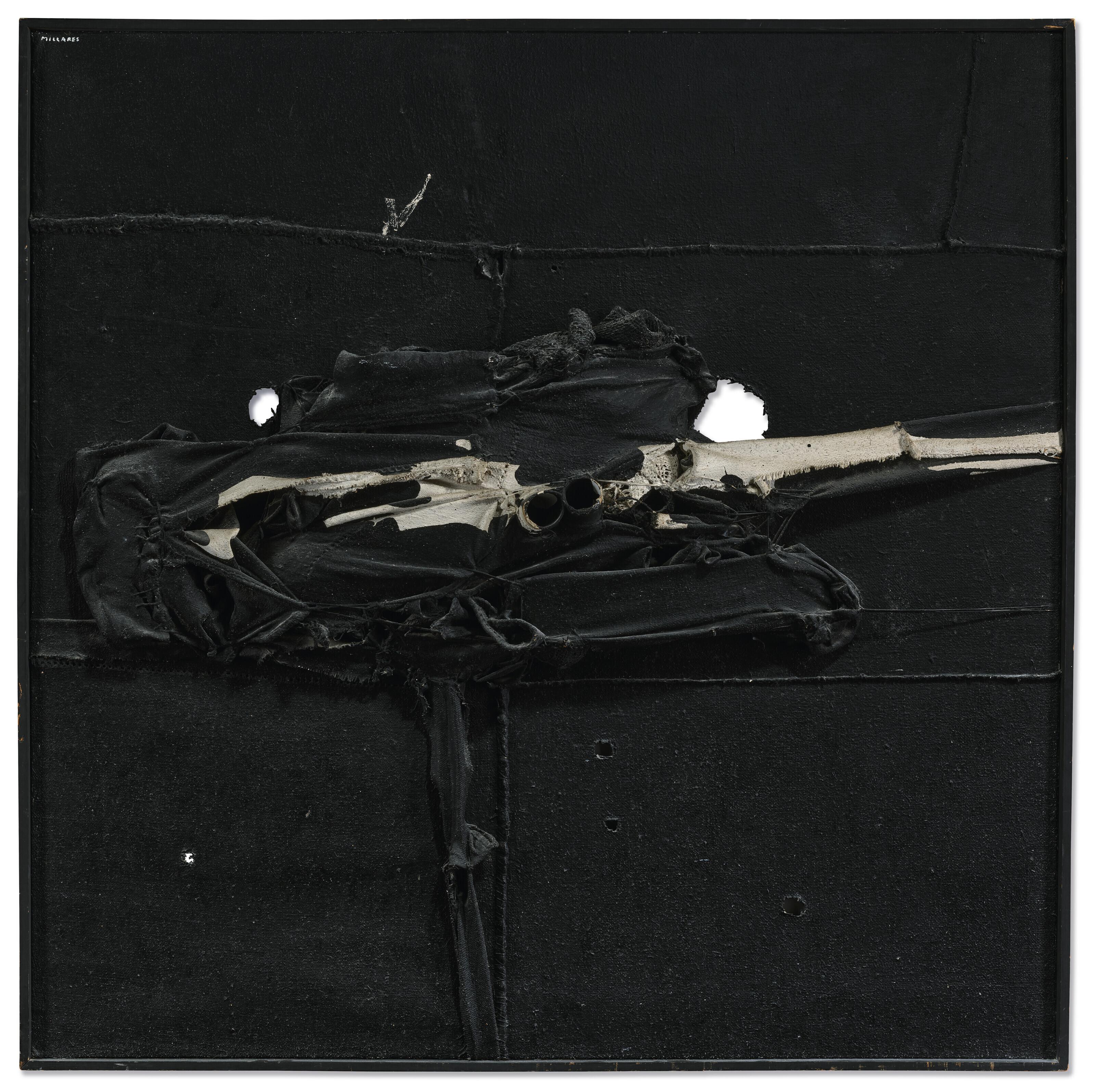 Manolo Millares - Personaje Caido (Fallen Figure)