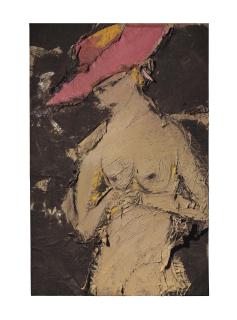 Manolo Valdés - Desnudo Sobre Fondo Oscuro