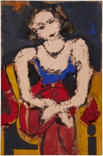 Manolo Valdés - Mujer Sentada Tricolor