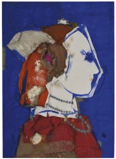 Manolo Valdés - Perfil Sobre Fondo Azul