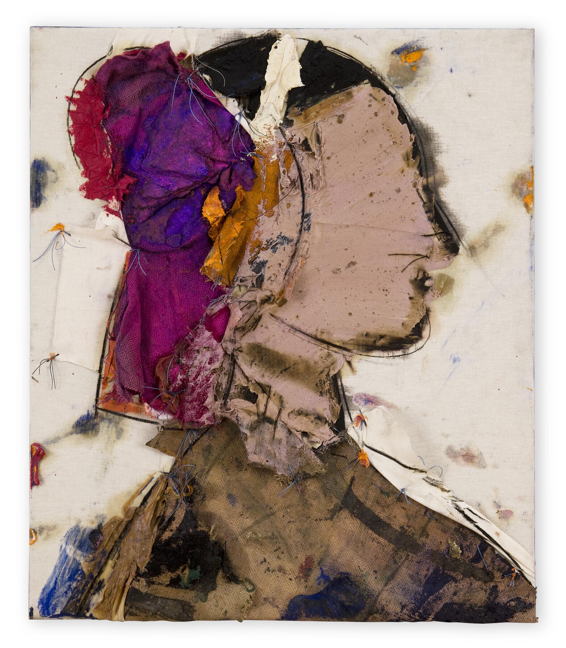 Manolo Valdes - Perfil sobre fondo blanco