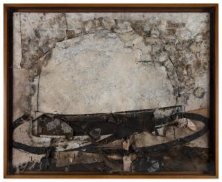 Manolo Valdés - Sombrero con Fondo Blanco y Cinta Negra