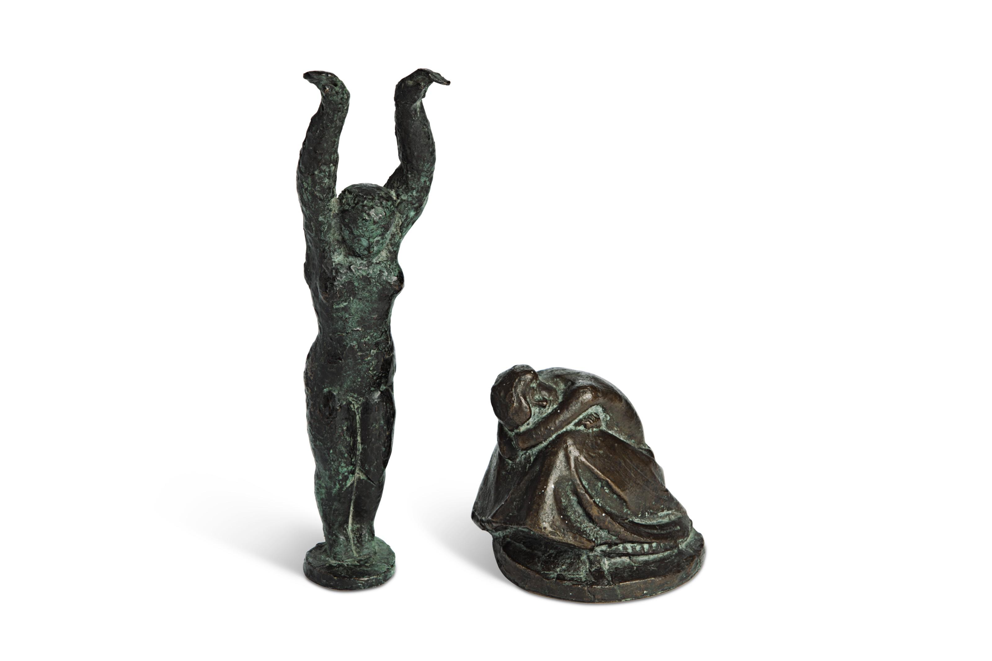 Manolo - Woman with Raised Arms and Crouching Woman (Two Works)