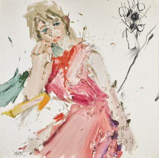 Manoucher Yektai - American portrait Of Mrs. Homa Vakil Mansour