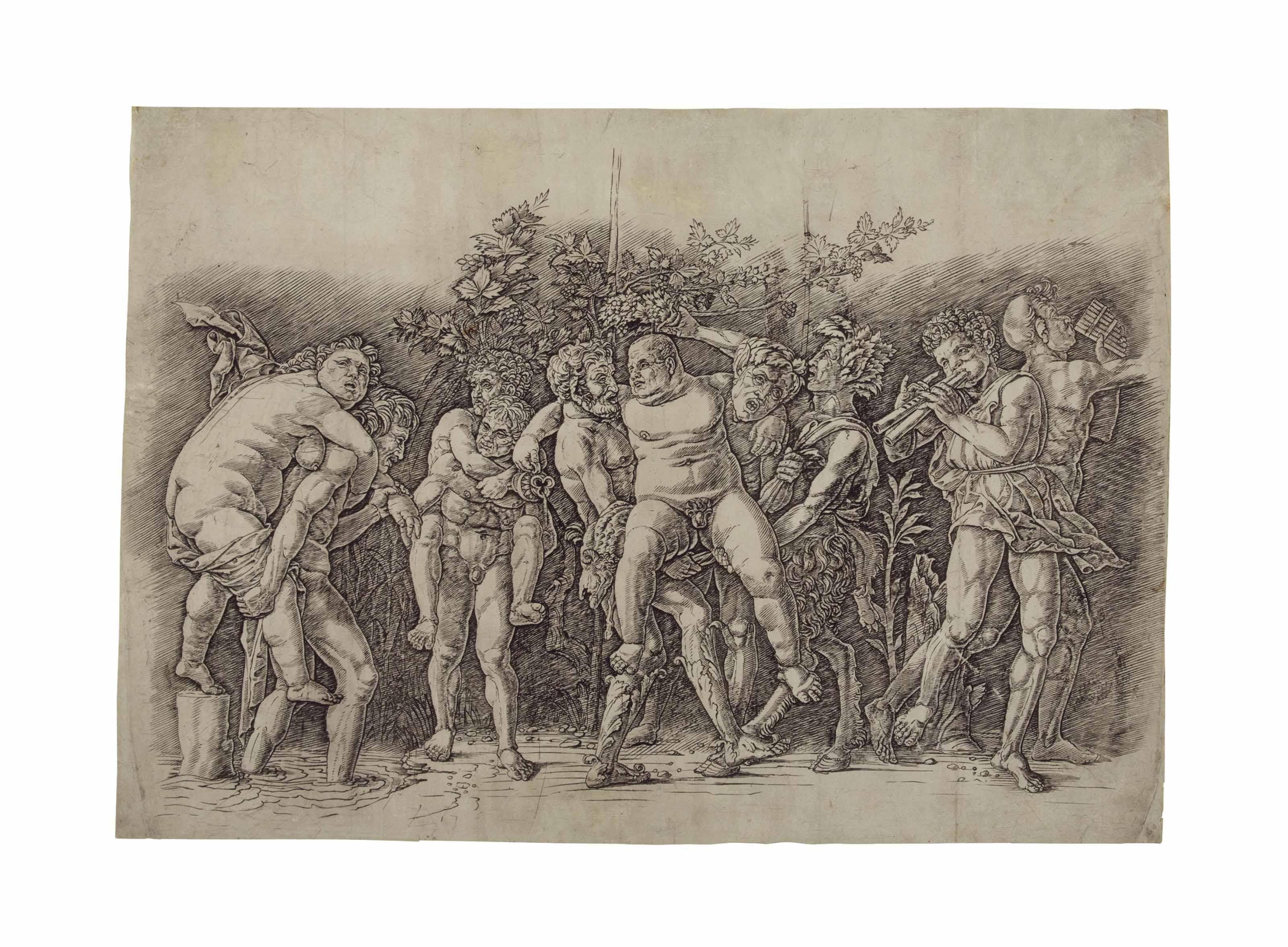Mantegna, Andrea - Bacchanal with Silenus (Bartsch 20; Martineau 75)