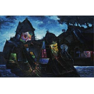 Manu Parekh - Benaras At Night