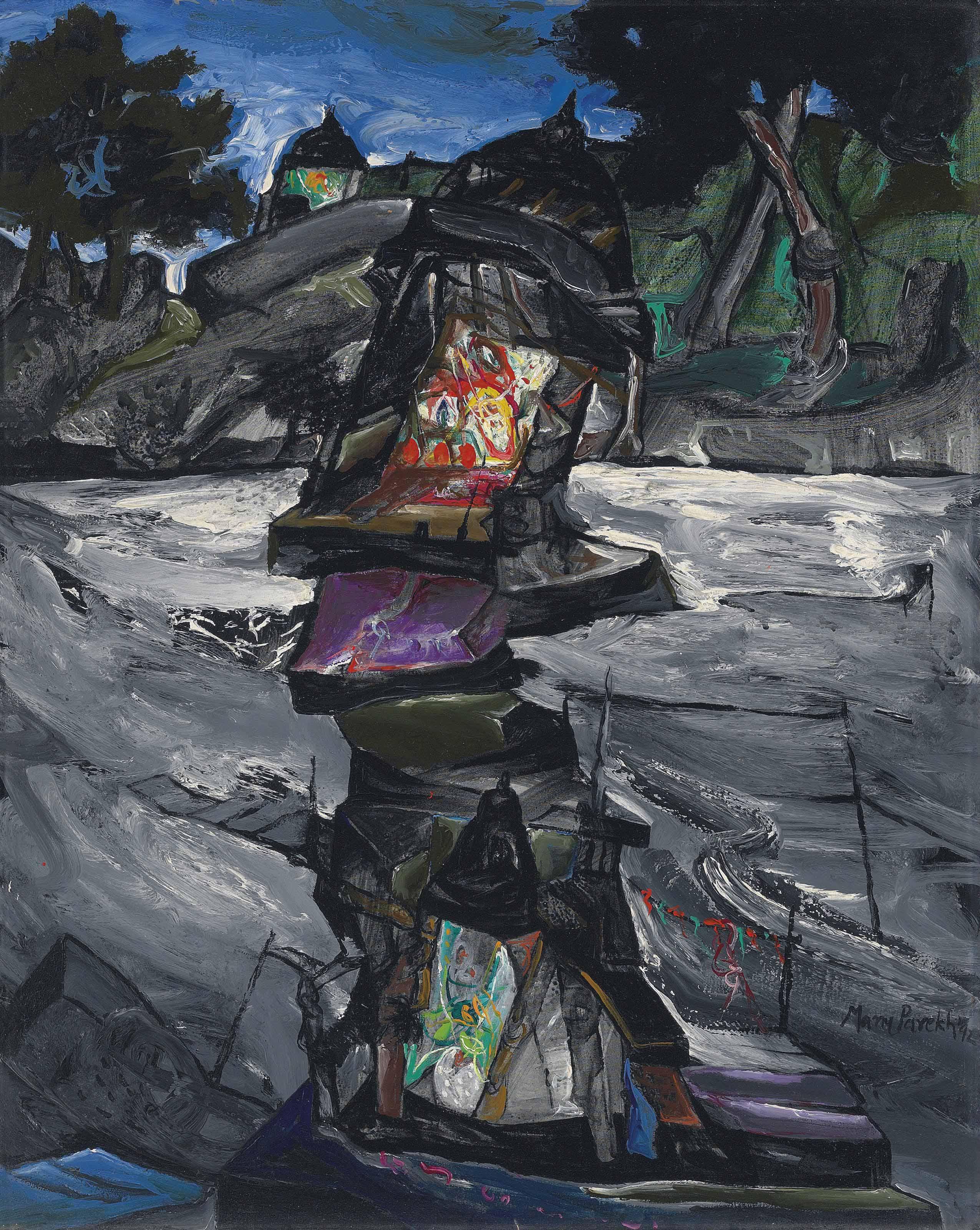 Manu Parekh - Untitled (Benares Ghat)