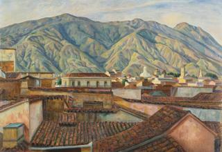 Manuel Cabré - Tejados De La Vieja Caracas Y El Avila