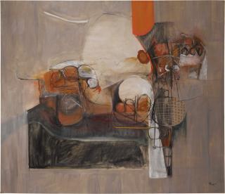 Manuel Felguérez - Ovalo inclinado hacia adelante