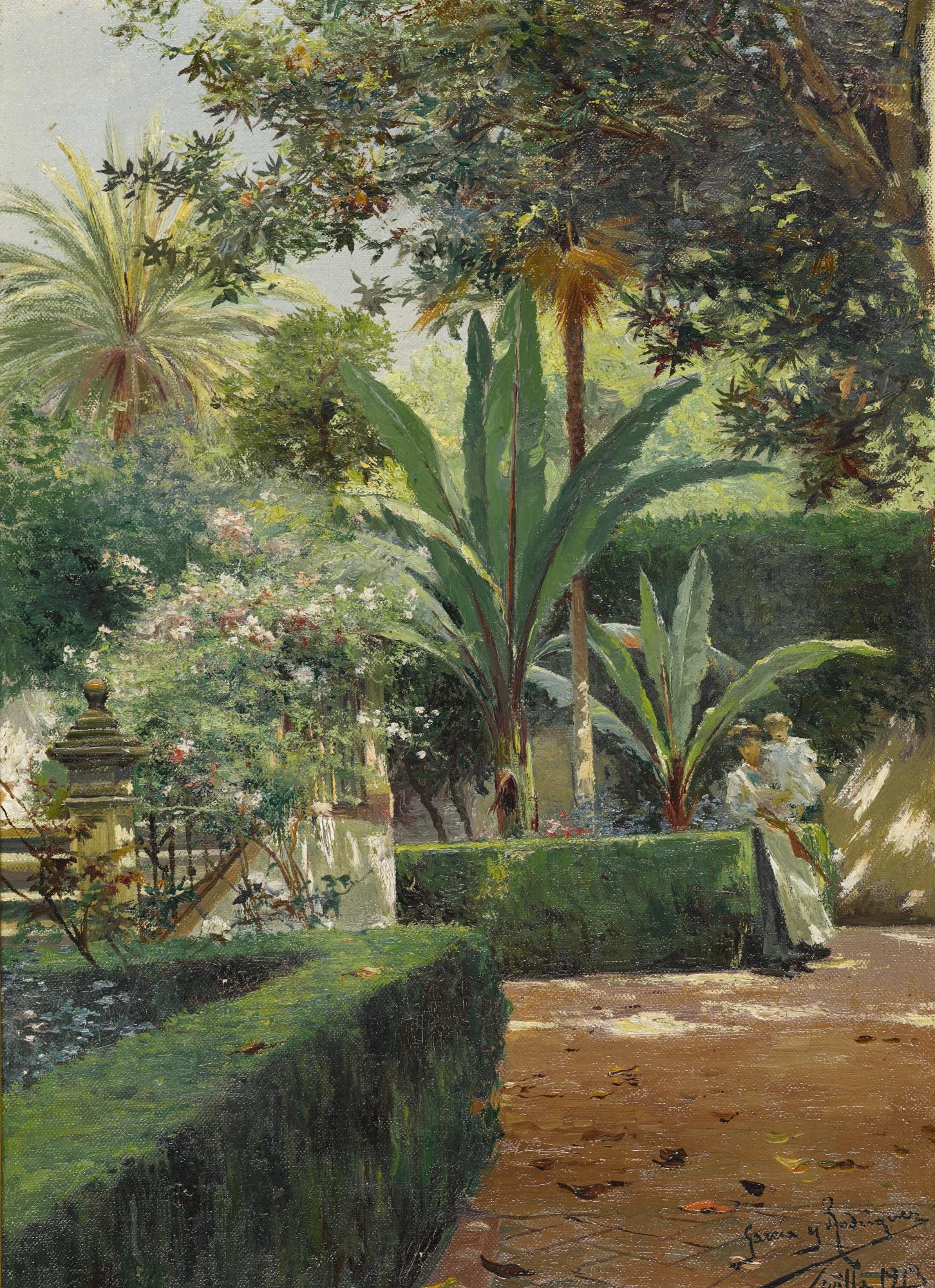 Manuel García Rodríguez - Spanish a Garden In Seville