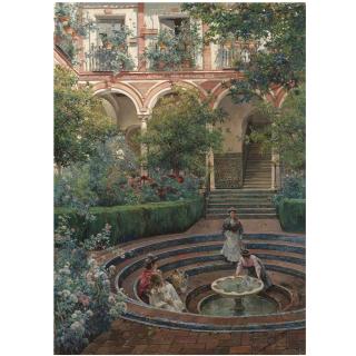 Manuel García y Rodríguez - El Patio De La Villa (The Villa Garden)