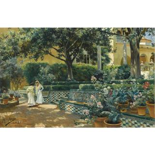 Manuel García y Rodríguez - Jardín De Los Reales Alcázares De Sevilla (Gardens Of The Alcazar, Seville)