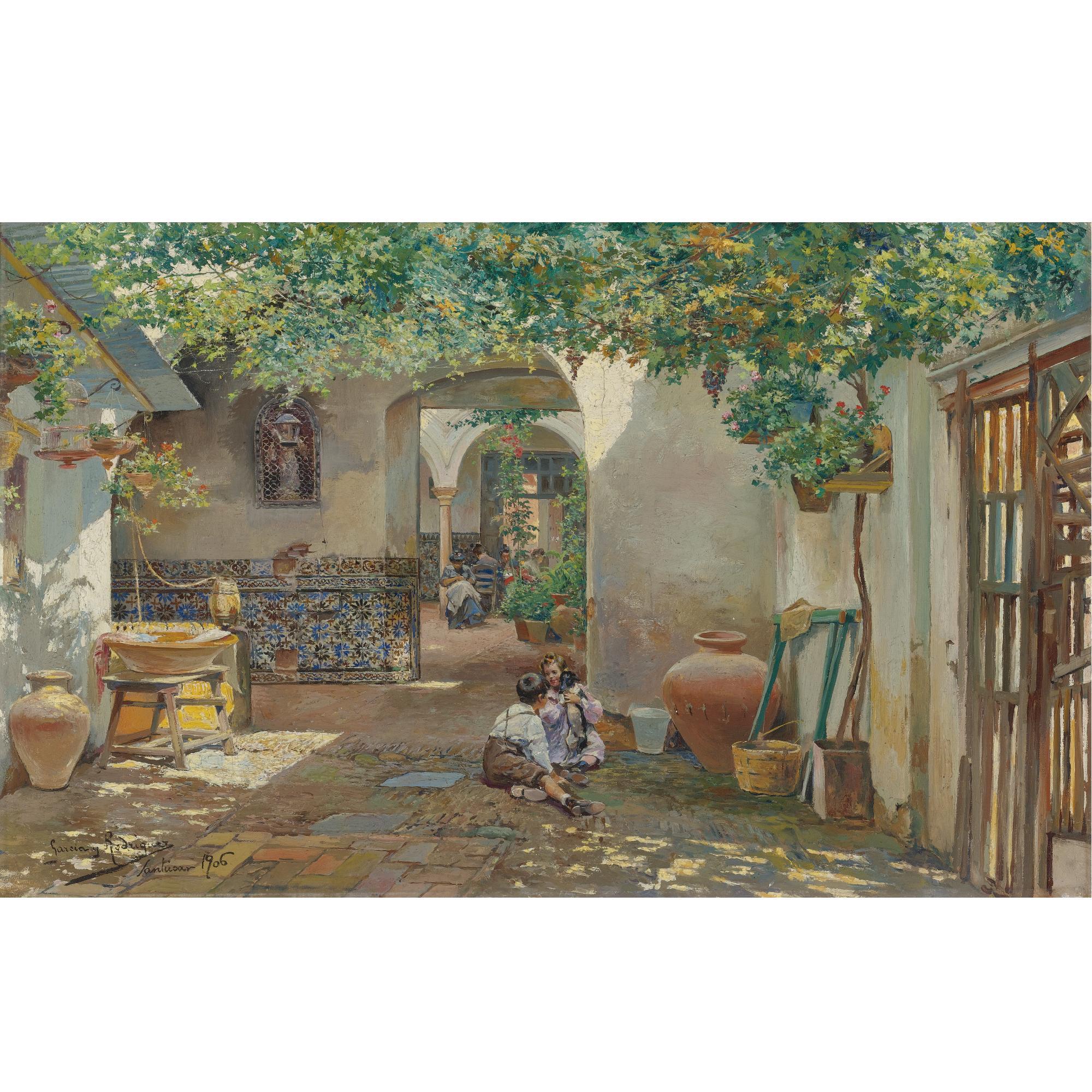 Manuel García y Rodríguez - Spanish At Work And Play On The Patio