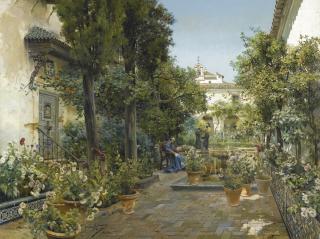 Manuel García Y Rodríguez - Spanish garden In Seville