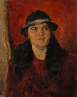 Manuel Isidorovich Schatz - Ritratto di donna con cappello