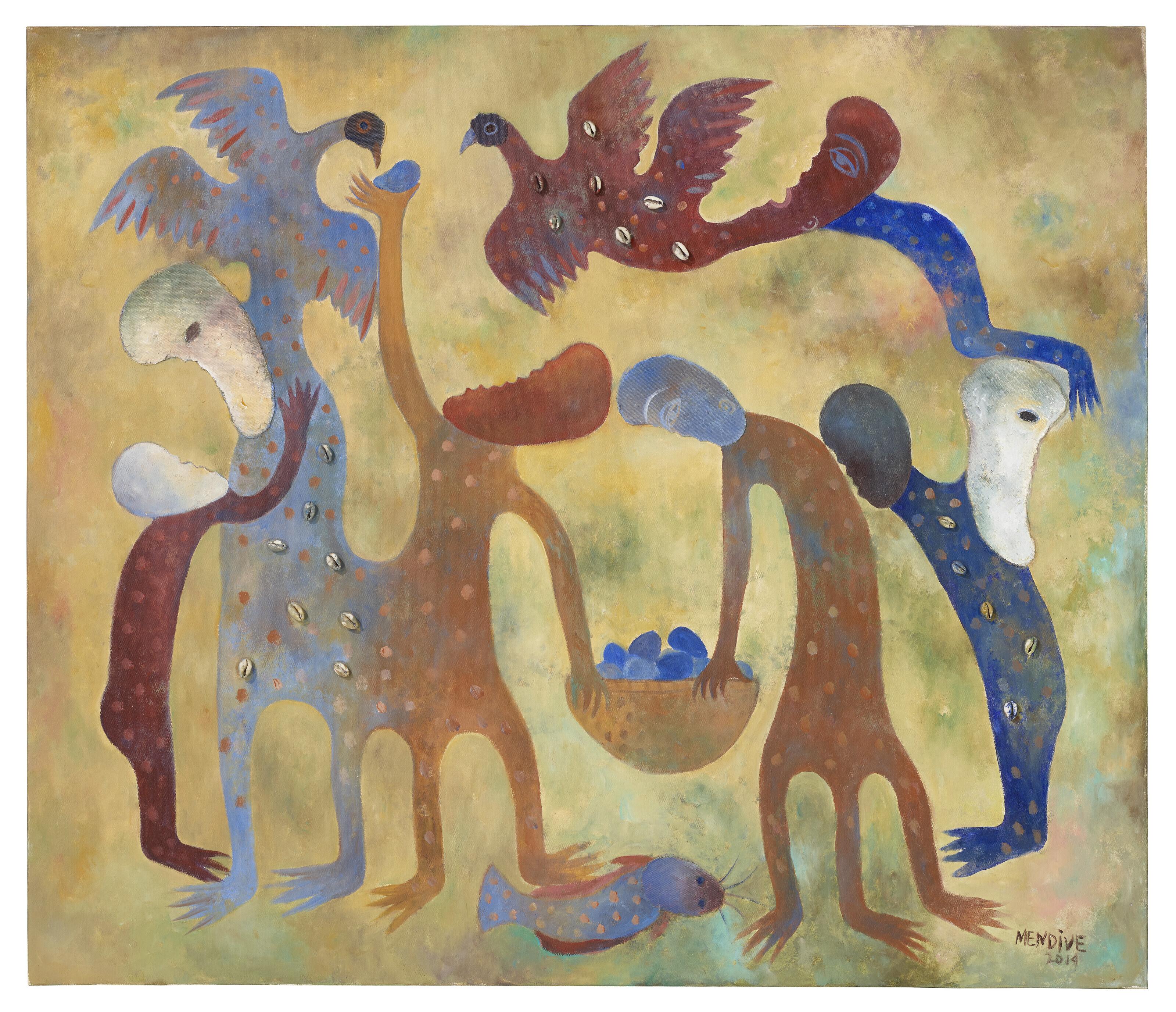 Manuel Mendive - Untitled (from the series Mangos azules)