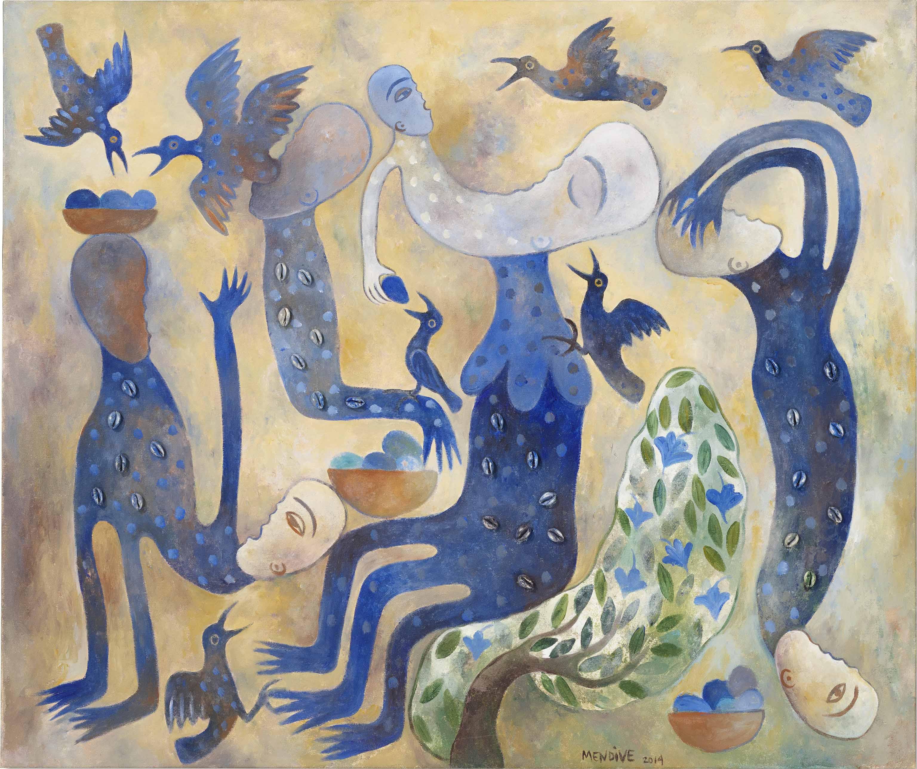 Manuel Mendive - Untitled (from the series Mangos azules)