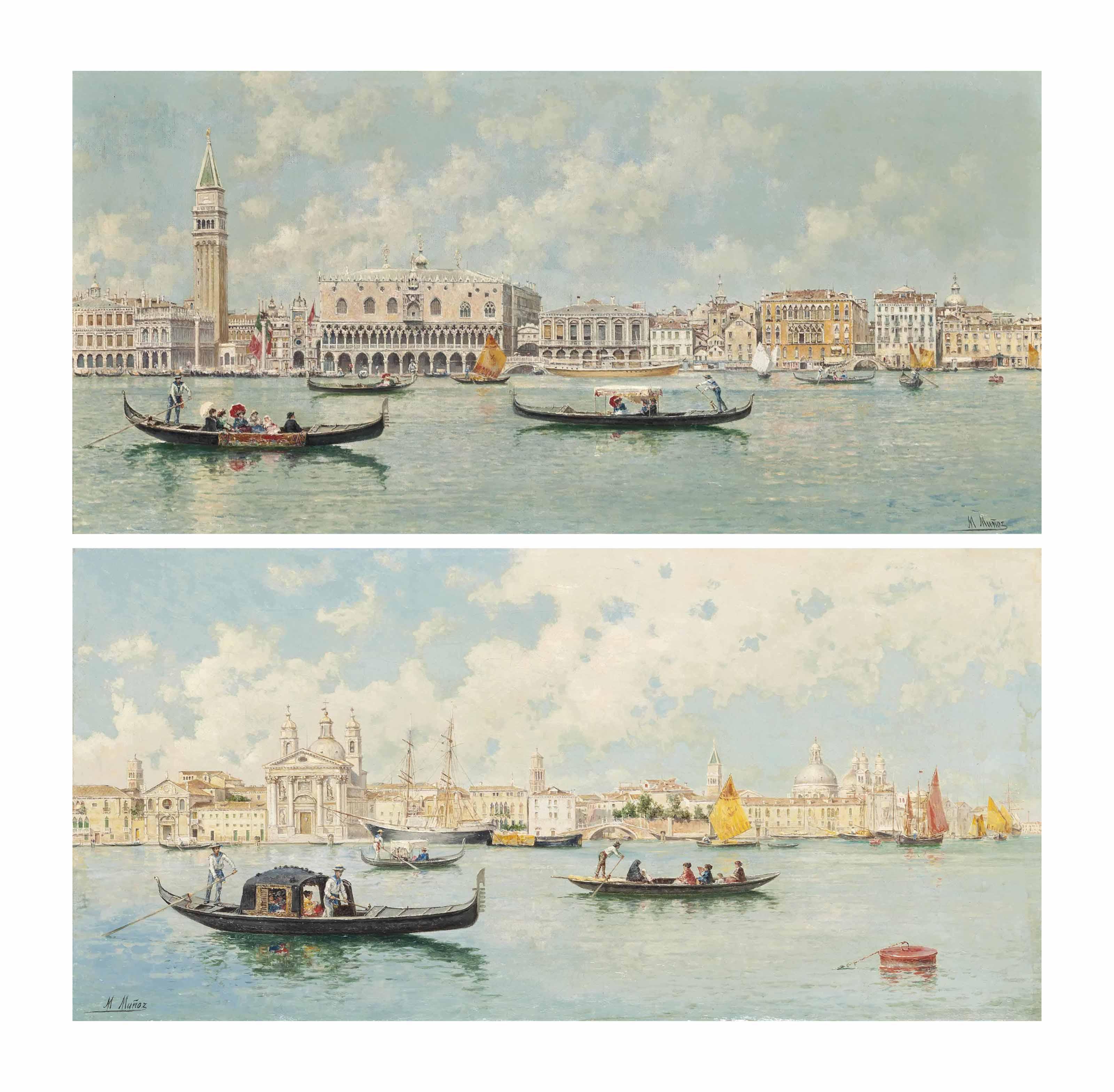 Manuel Muñoz Y Otero - Piazzetta di San Marco e Riva degli Schiavoni, Venice; and Le Zattere, Venice