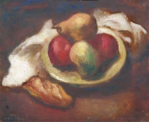 Manuel Ortiz de Zarate - A Still Life With Fruits In A Bowl