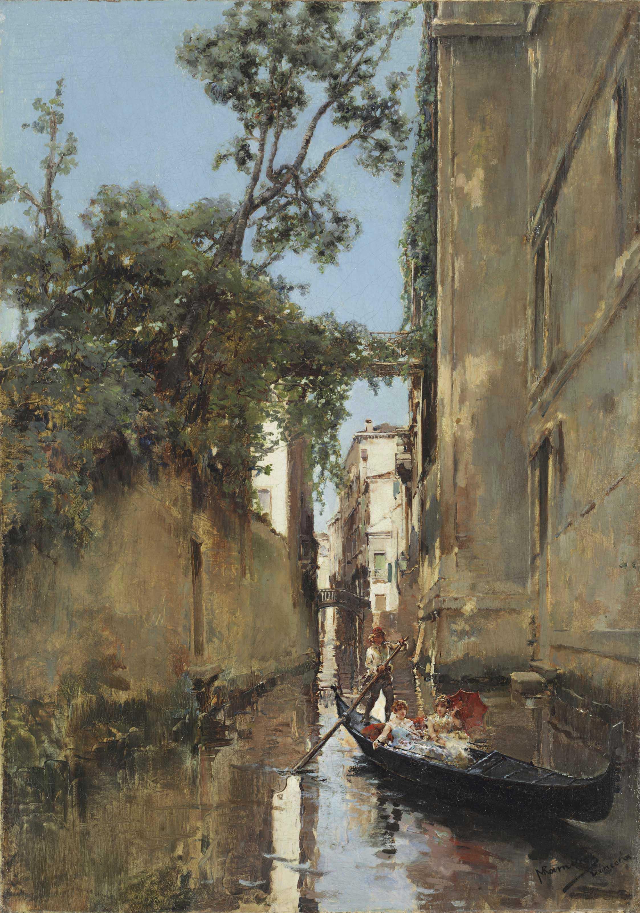 Manuel Ramírez Ibáñez - Ladies In A Gondola, Venice