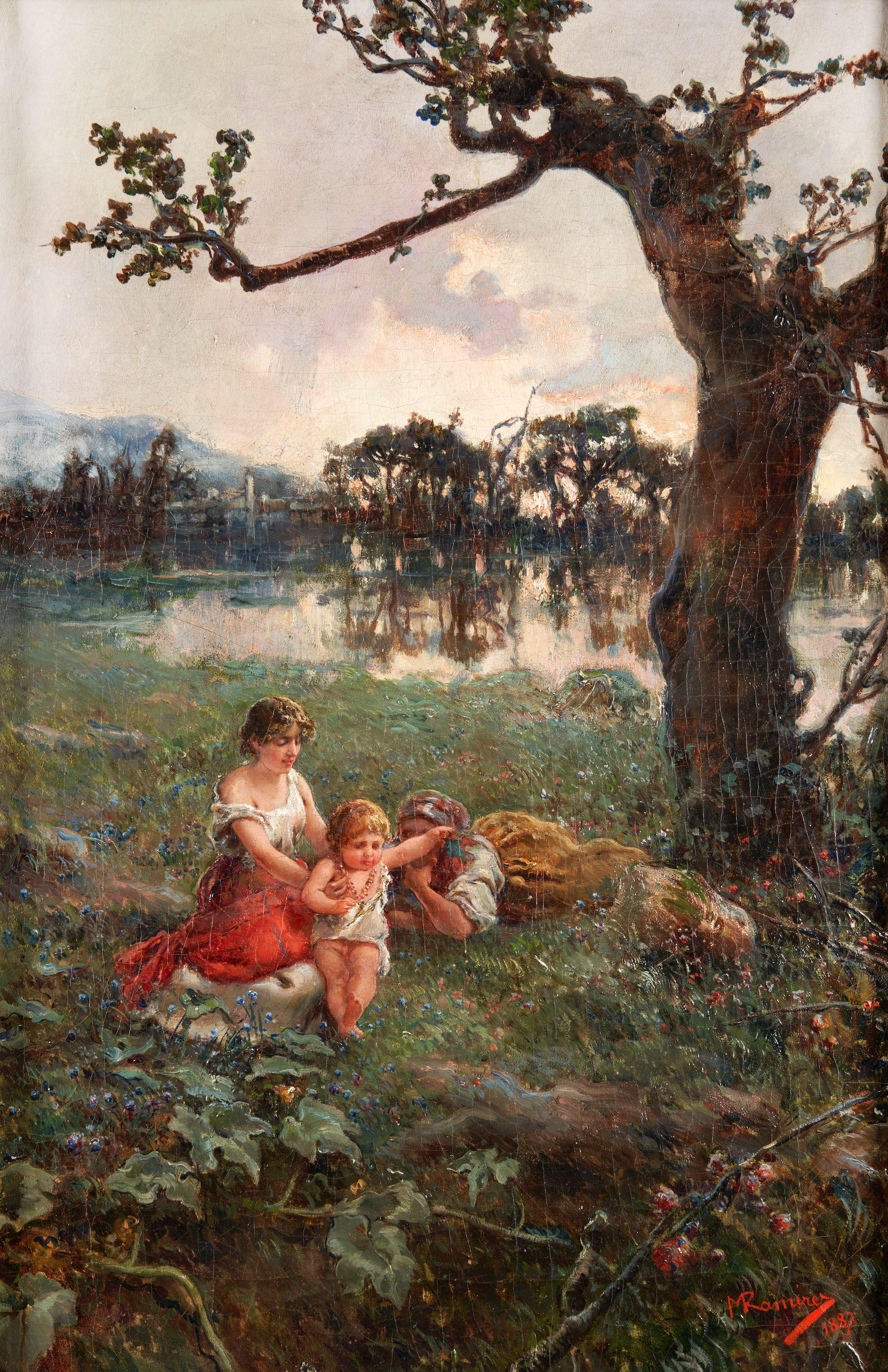 Manuel Ramirez Ibáñez - Sunset on the Riverbank