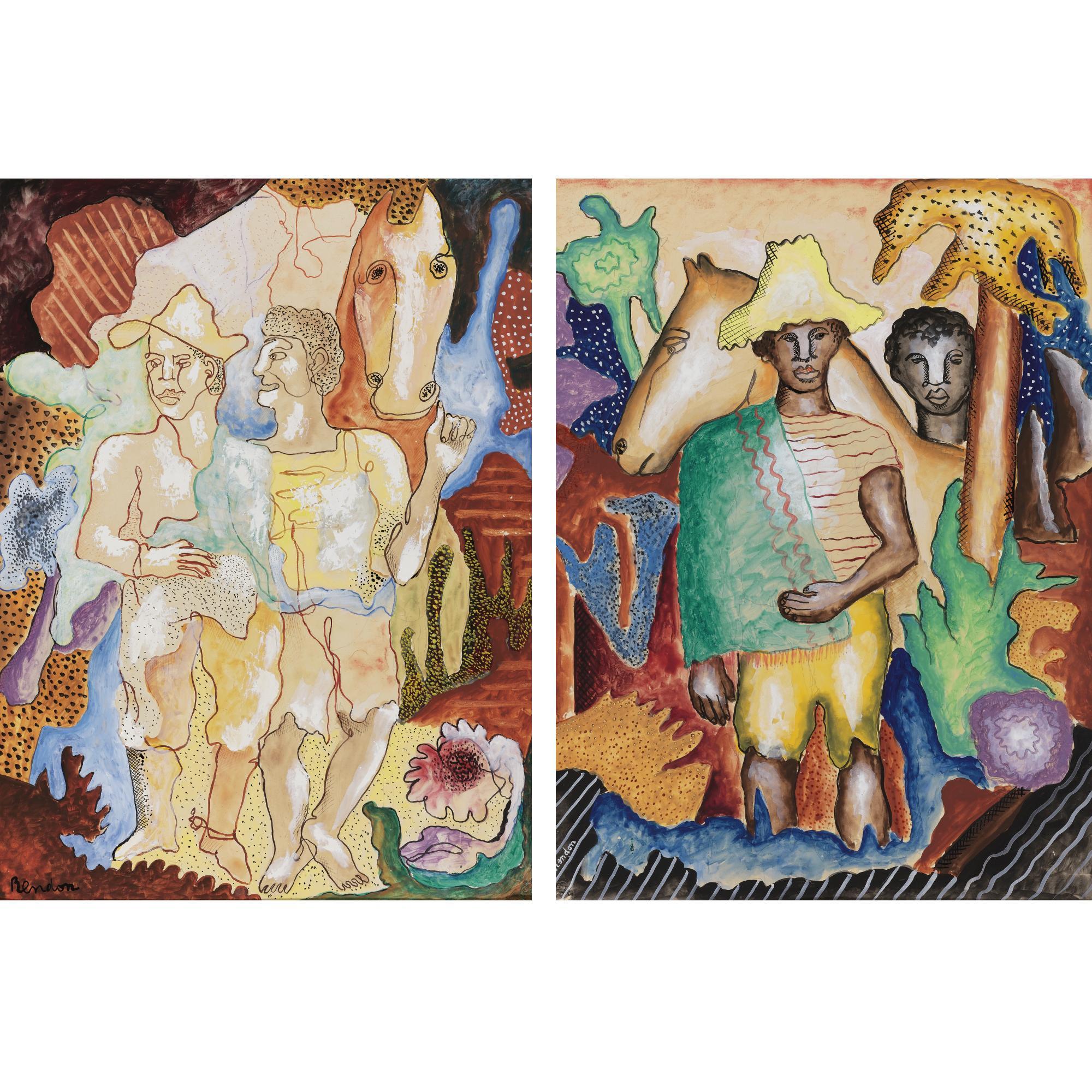 Manuel Rendón - Caballeros; Les Aventuriers (Indios Con Caballo): Two Works