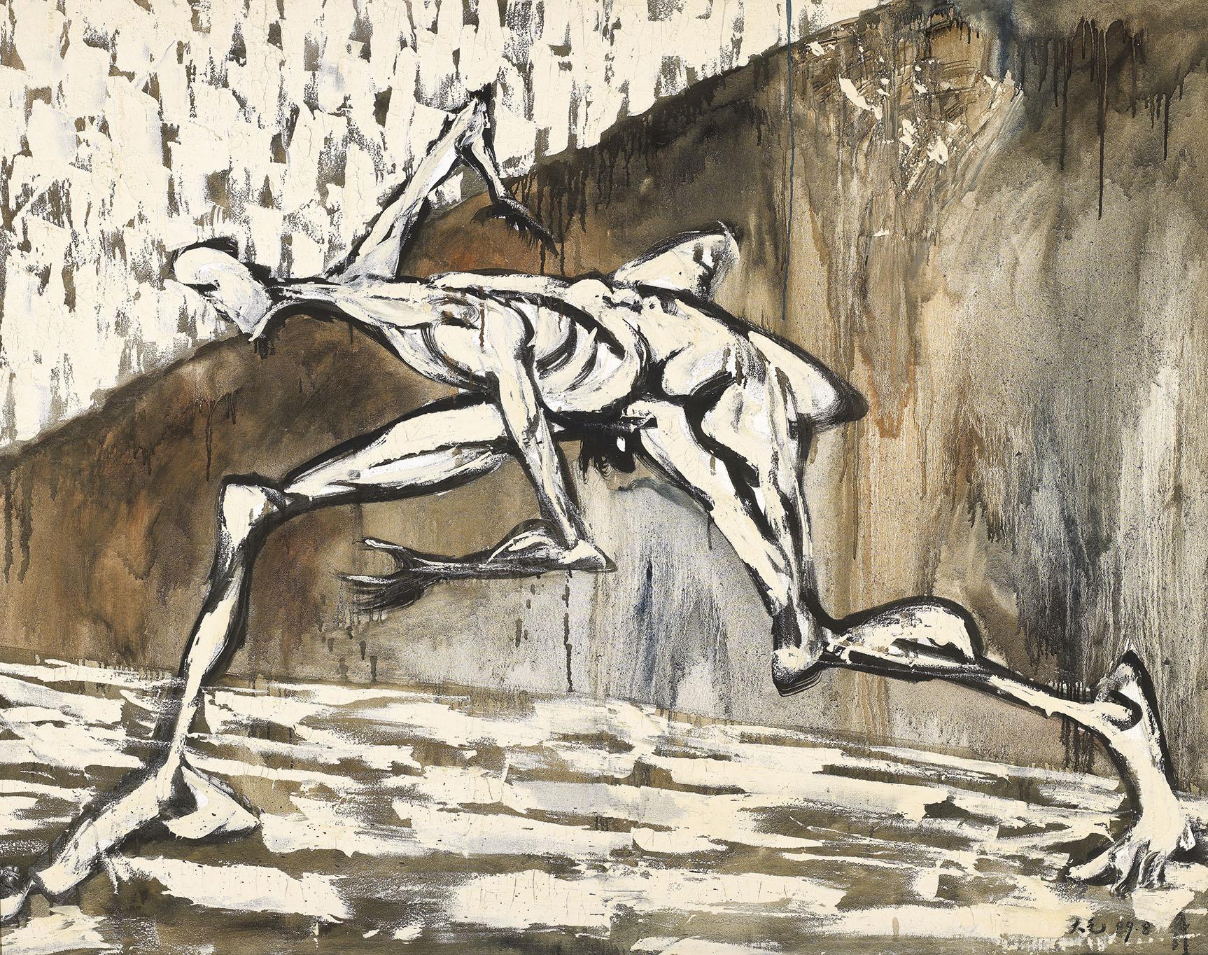 Mao Xuhui - Human Figure in White: Escape