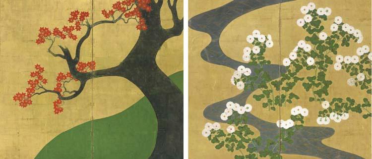 Maples and Chrysanthemums