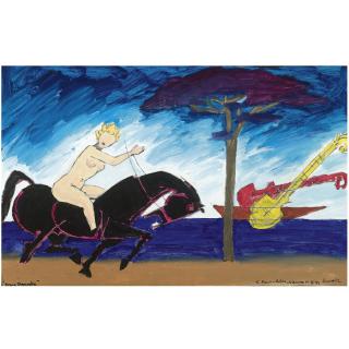 Maqbool Fida Husain - Blue Danube