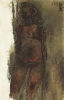 Maqbool Fida Husain - Bronzed Nude