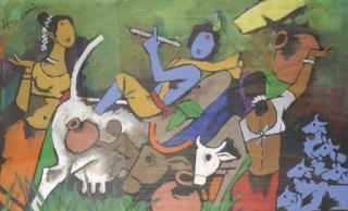 Maqbool Fida Husain - Krishna