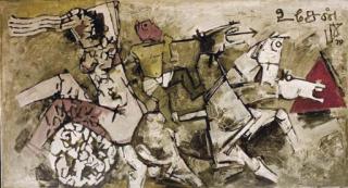 Maqbool Fida Husain - Sita Hanuman