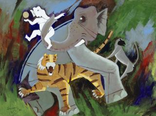 Maqbool Fida Husain - Untitled (Bestiary)