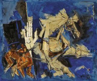 Maqbool Fida Husain - Untitled (Duldul Horse)