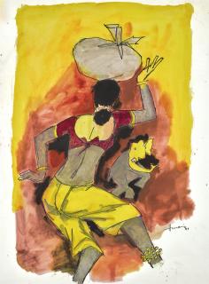 Maqbool Fida Husain - Untitled (Gajagamini)