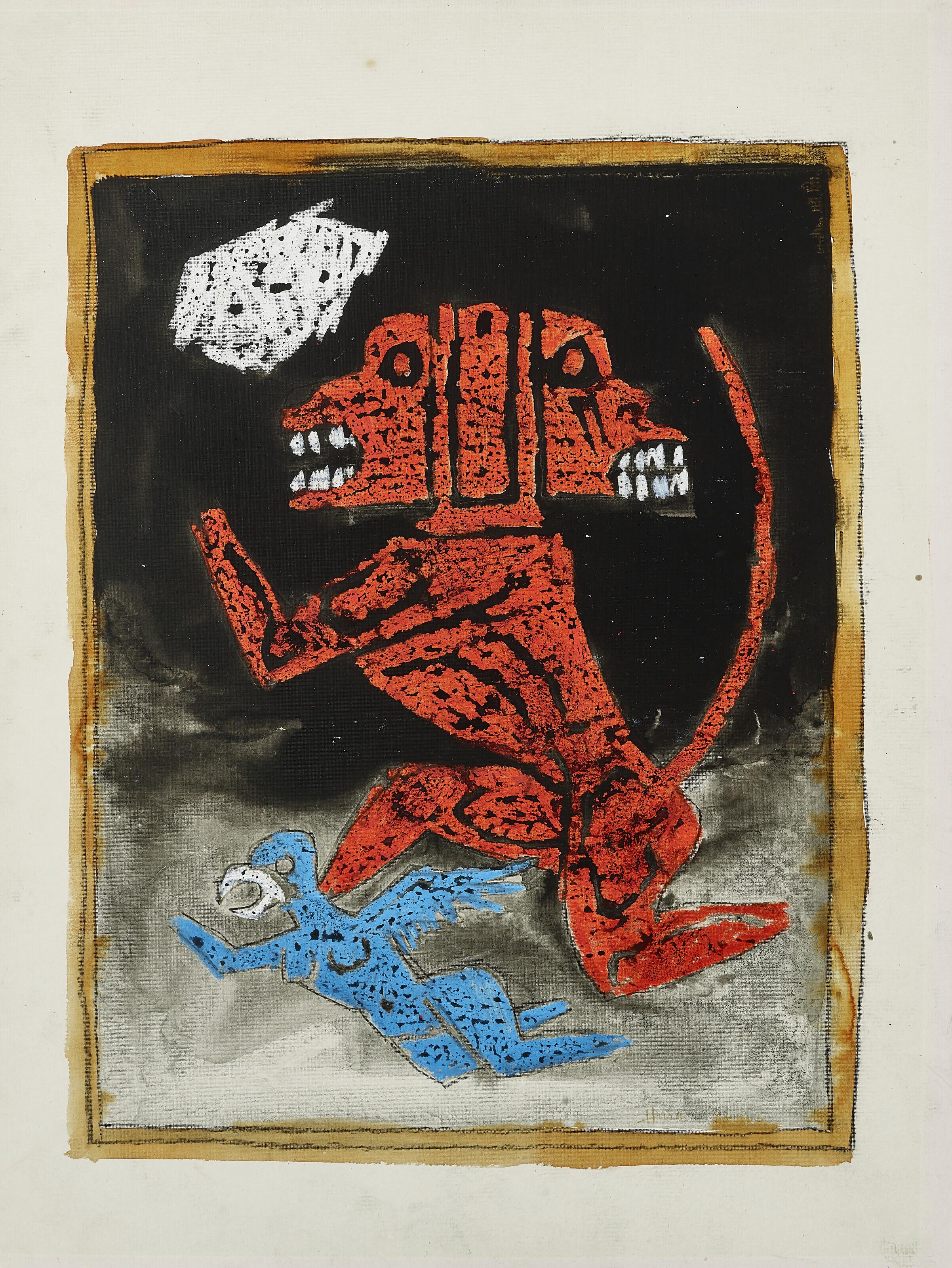 Maqbool Fida Husain - Untitled (Hanuman and Garuda)