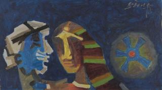 Maqbool Fida Husain - Untitled (Heads) 