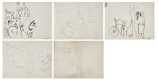 Maqbool Fida Husain - Untitled (Jama Masjid Series)