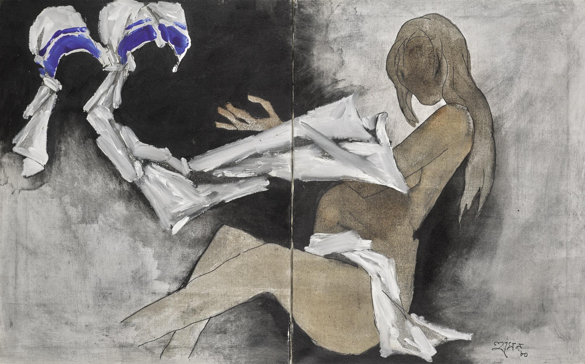 Maqbool Fida Husain - Untitled (Mother Teresa I)