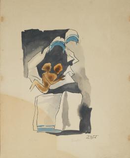 Maqbool Fida Husain - Untitled (Mother Teresa)